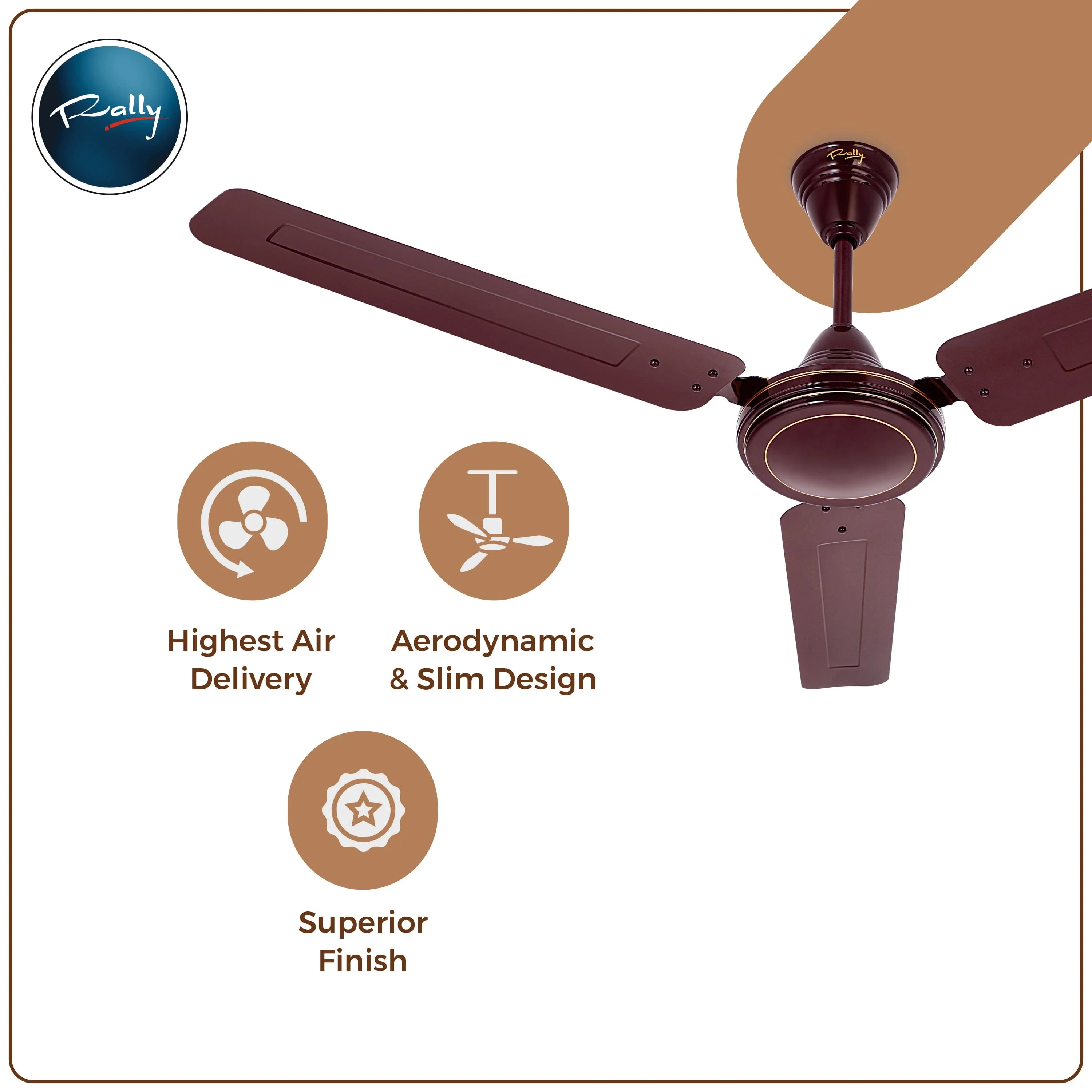 Rally Hi-Speed Ceiling Fan 1200/900mm 3 Blades 5 years Warranty - Image 14