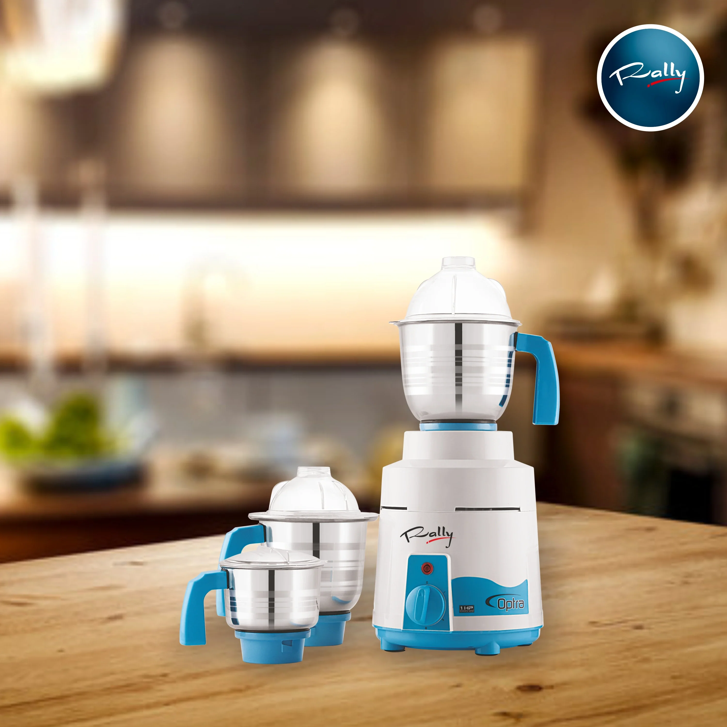 Rally Optra 1HP Mixer Grinder with 3 Stainless Steel Jars - Image 7