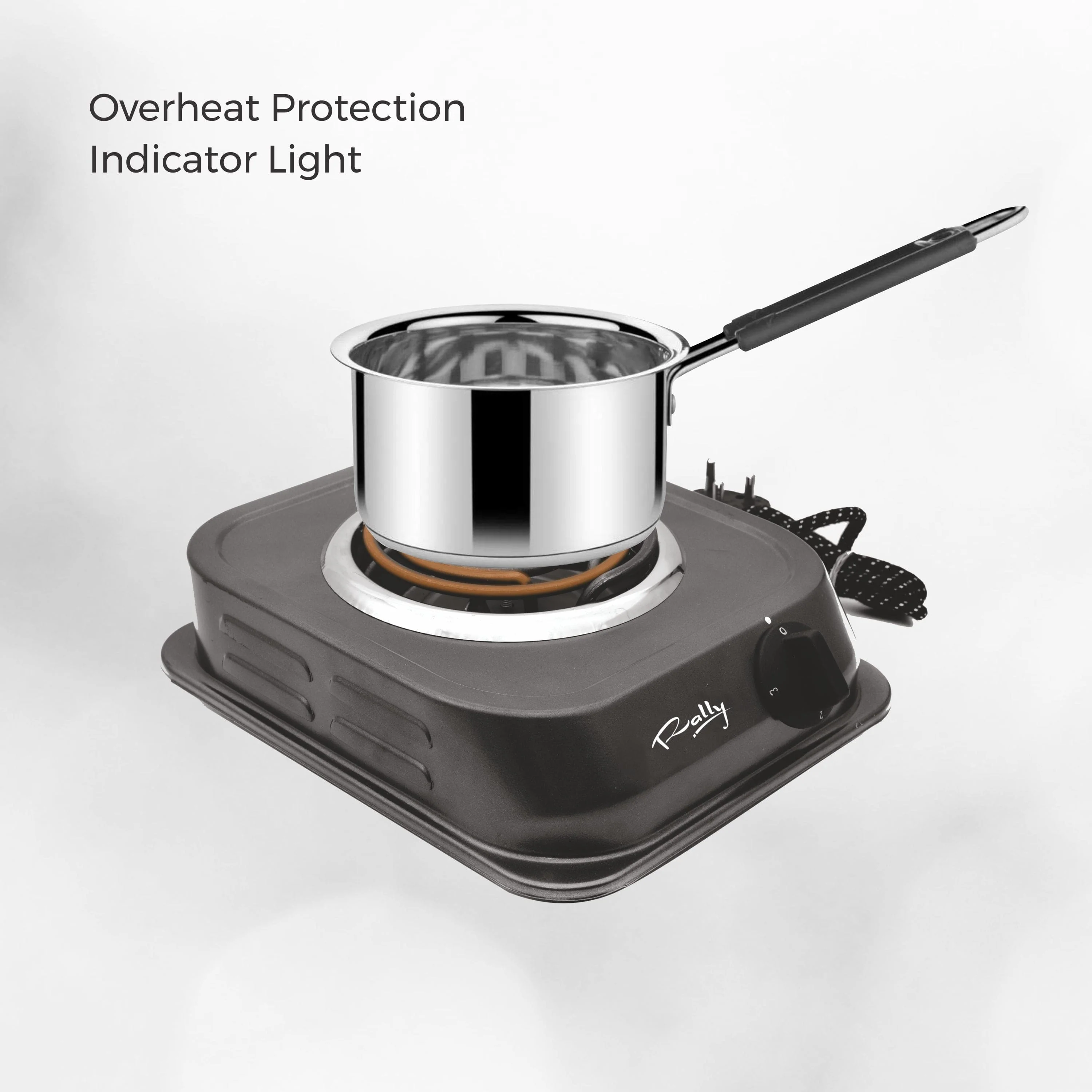 Rally 1250W Powder Coated Coil Stove - Image 3