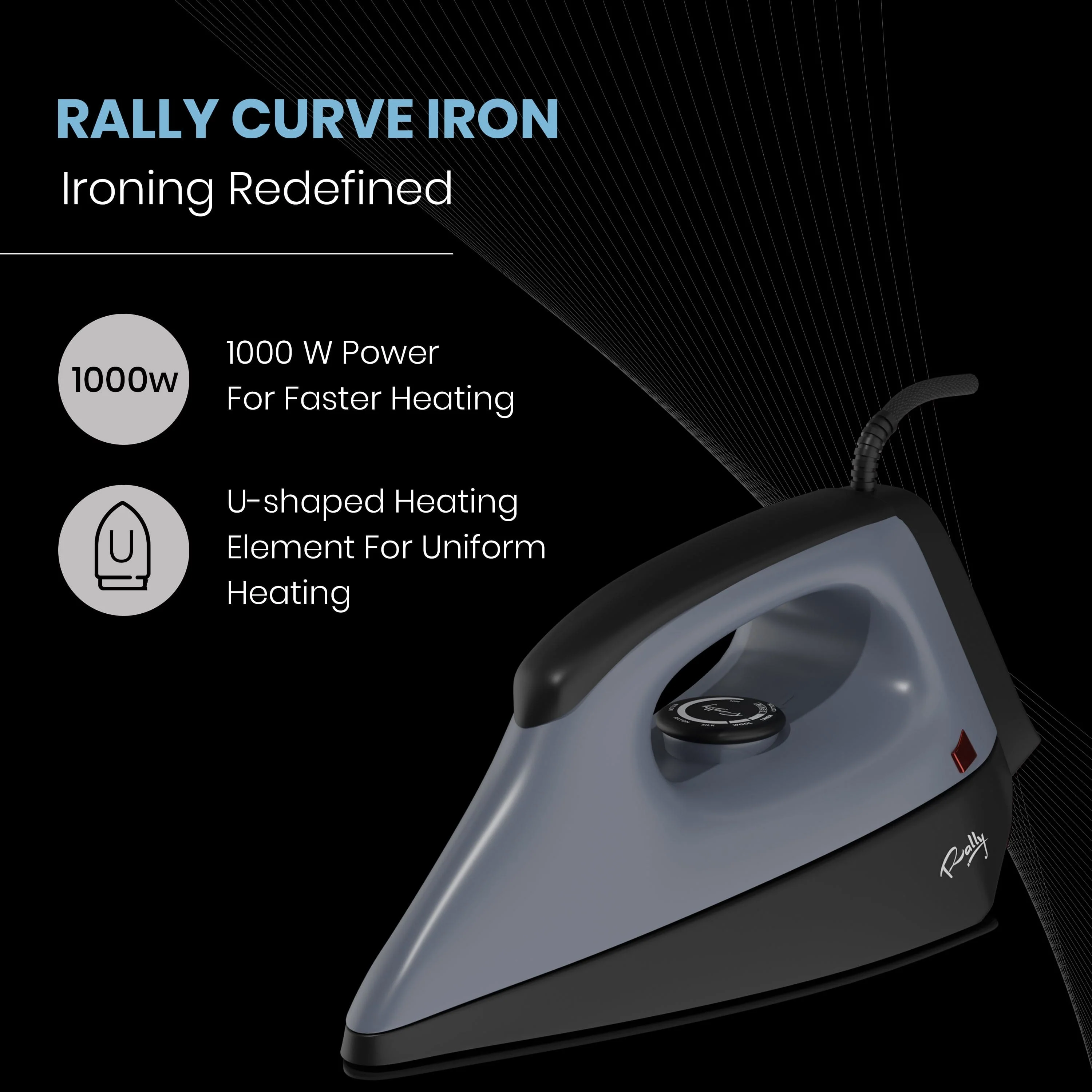 Rally Curv 1000W Ultra Weight Iron - Image 3
