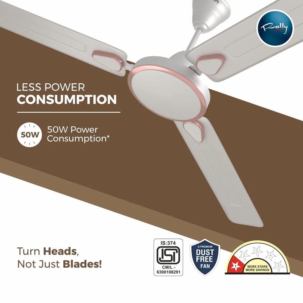 Rally Decowind Ceiling Fan || 1200mm || 3 Blades || 5 years Warranty - Image 4
