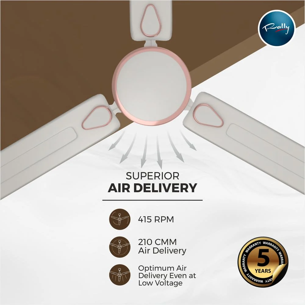Rally Decowind Ceiling Fan || 1200mm || 3 Blades || 5 years Warranty - Image 5