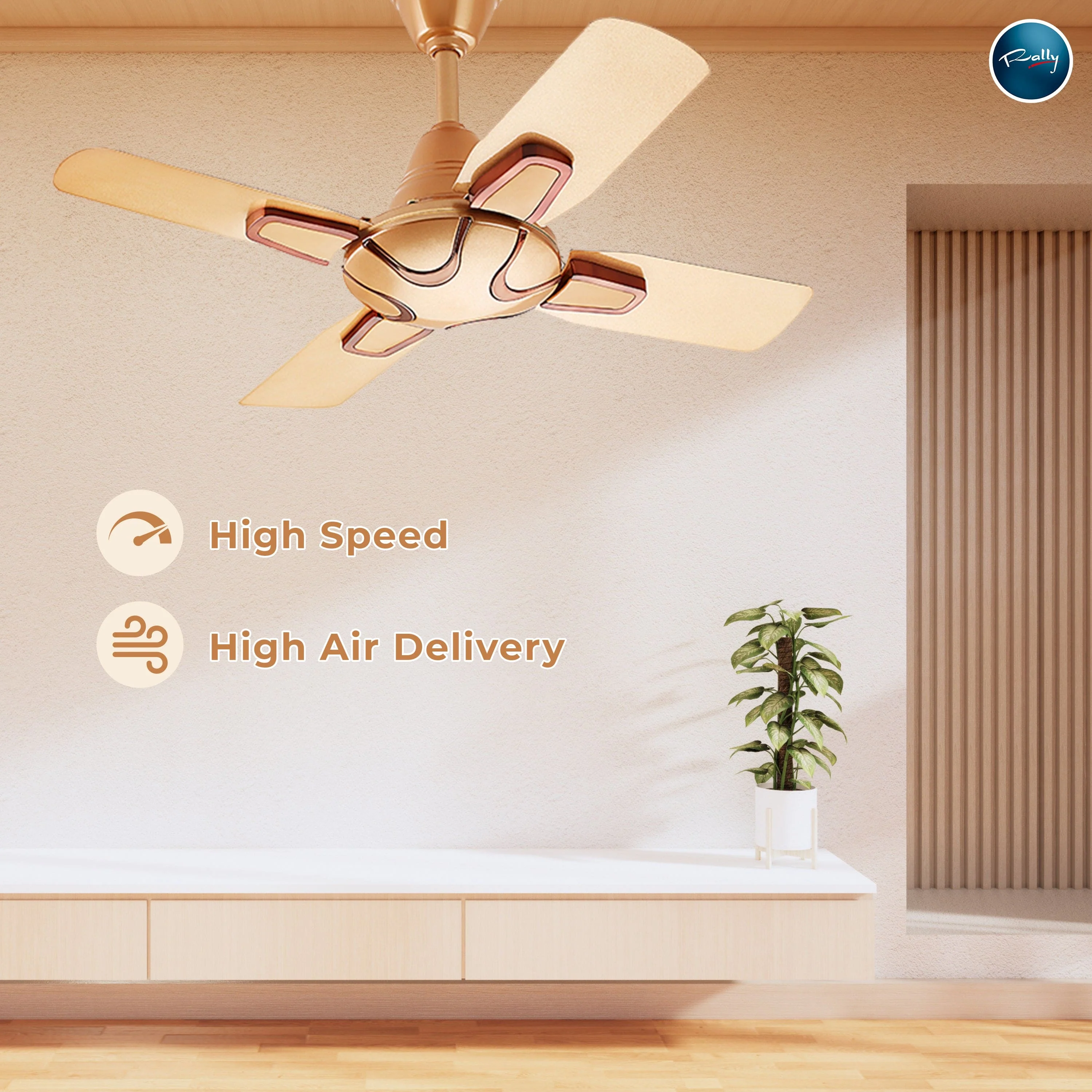 Rally Diamond Ceiling Fan | 600mm | 4 Blades | 5 Years Warranty - Image 10