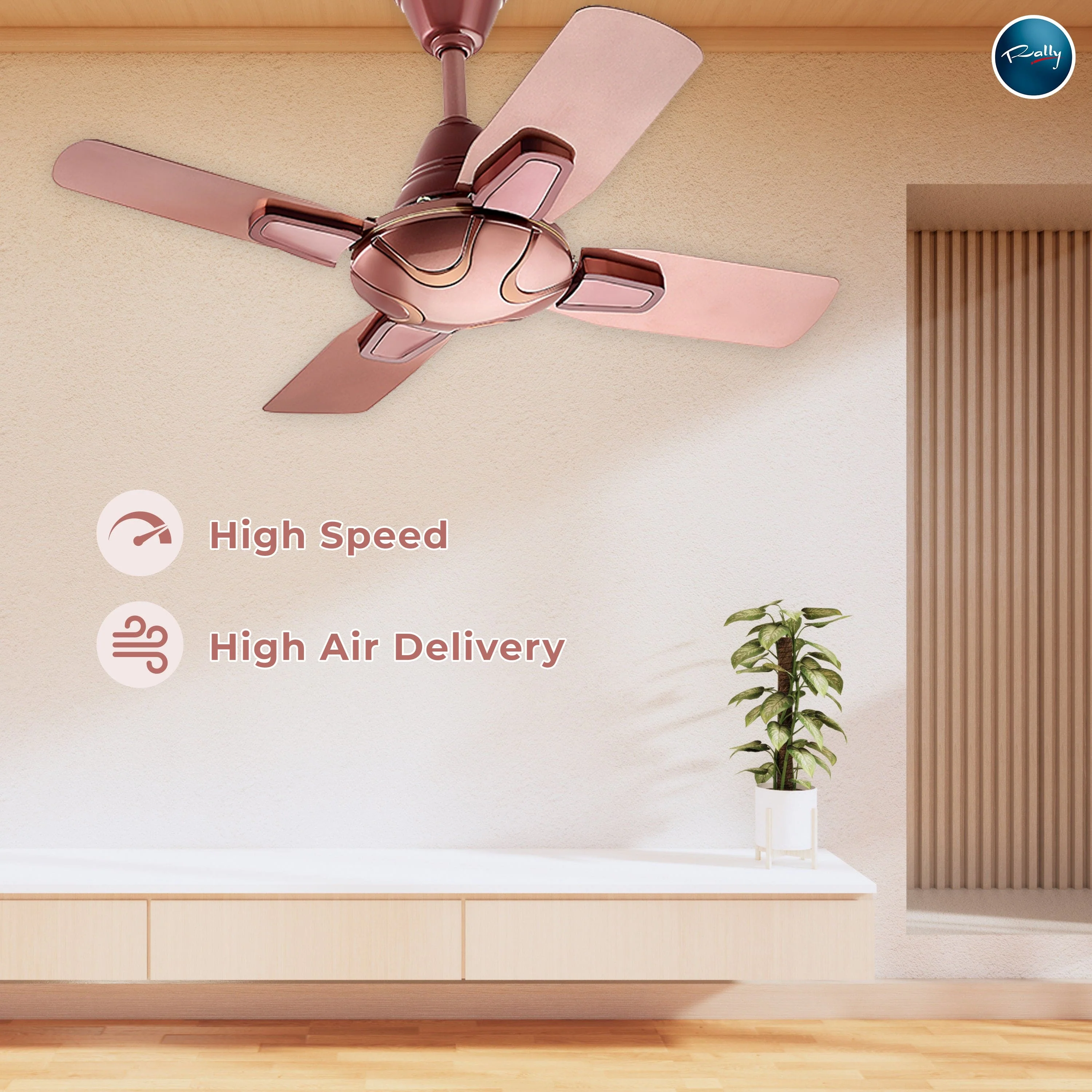 Rally Diamond Ceiling Fan | 600mm | 4 Blades | 5 Years Warranty - Image 3