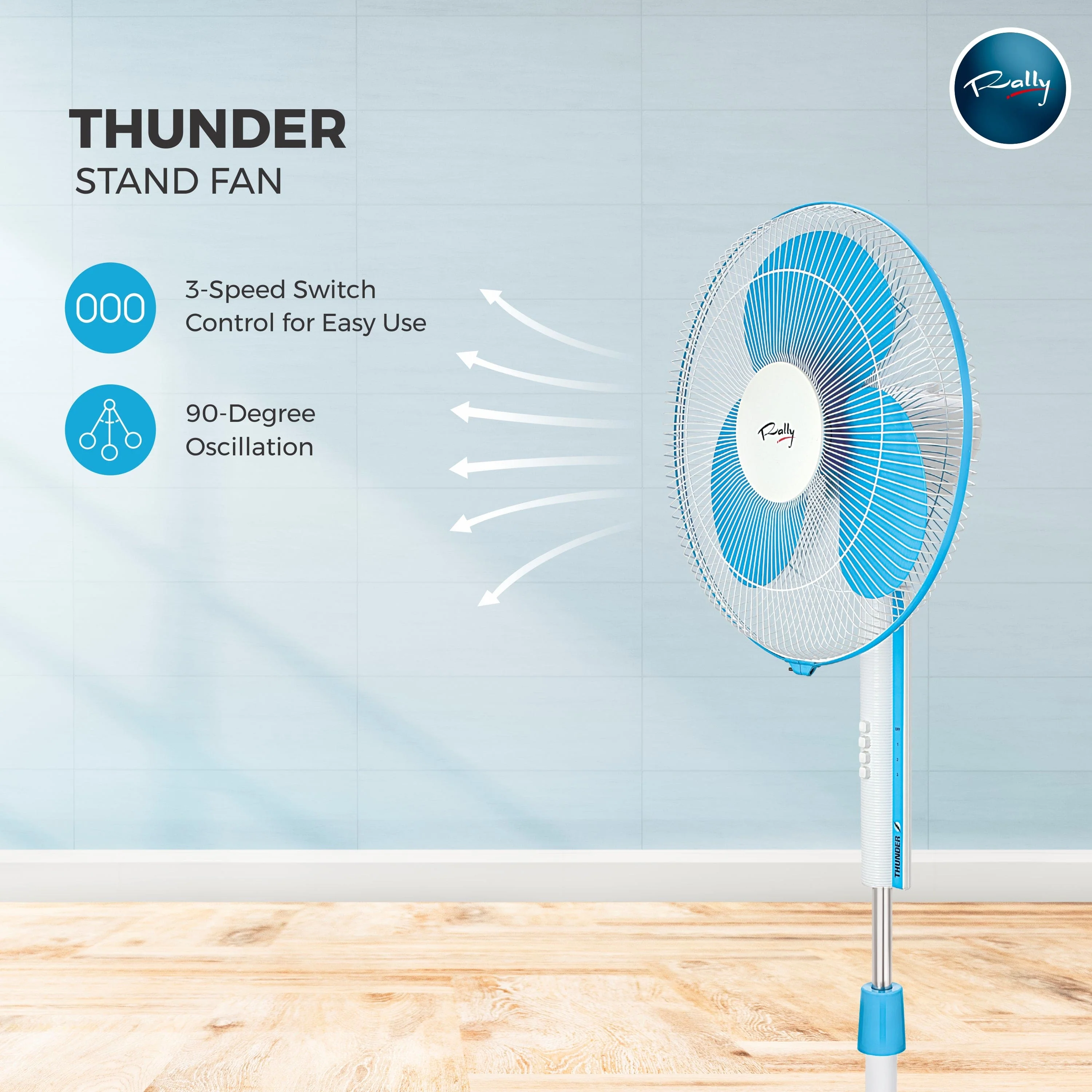 Rally Thunder 400 mm Stand Fan - Image 4