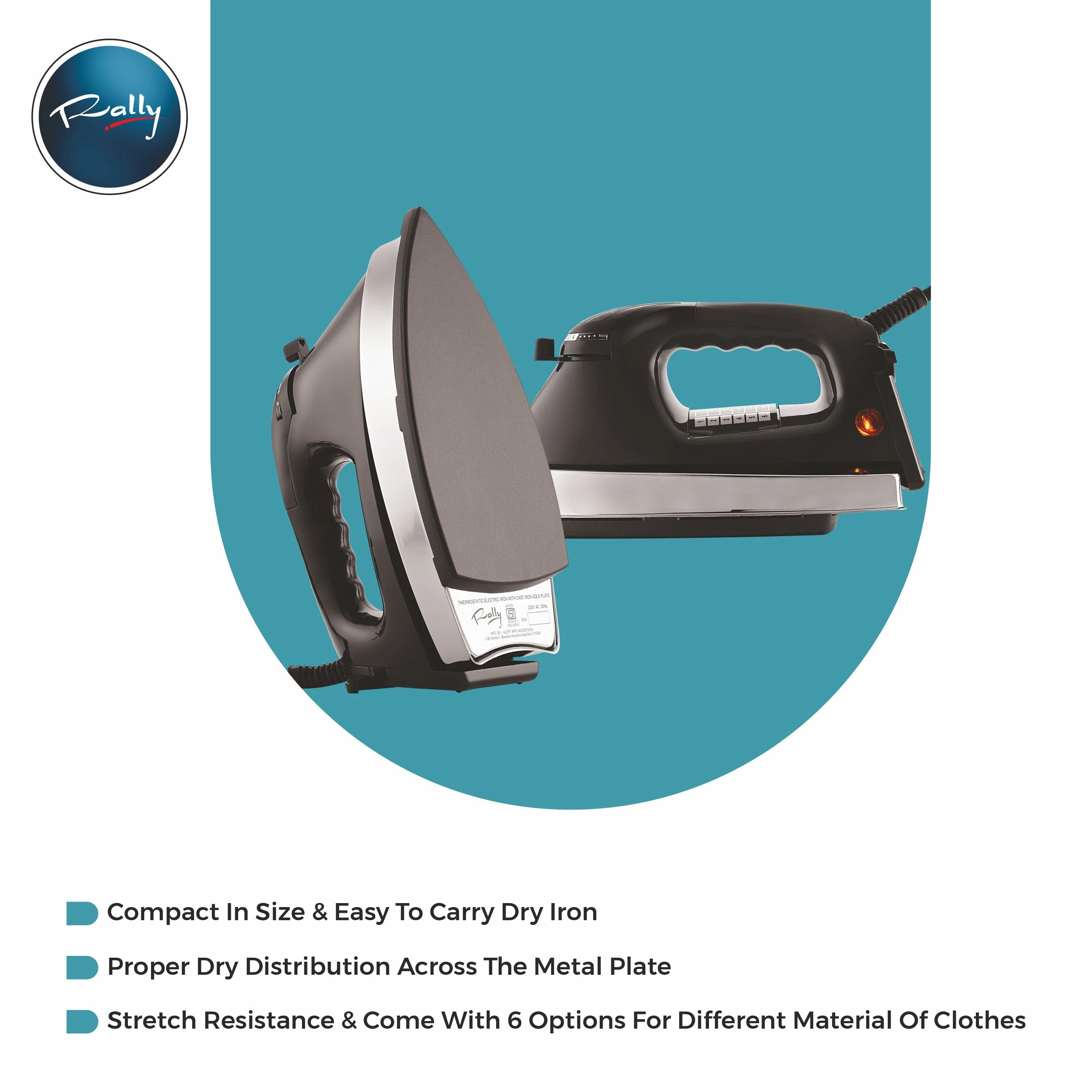Rally Turbo 1000w Light Weight Plancha Iron - Image 5