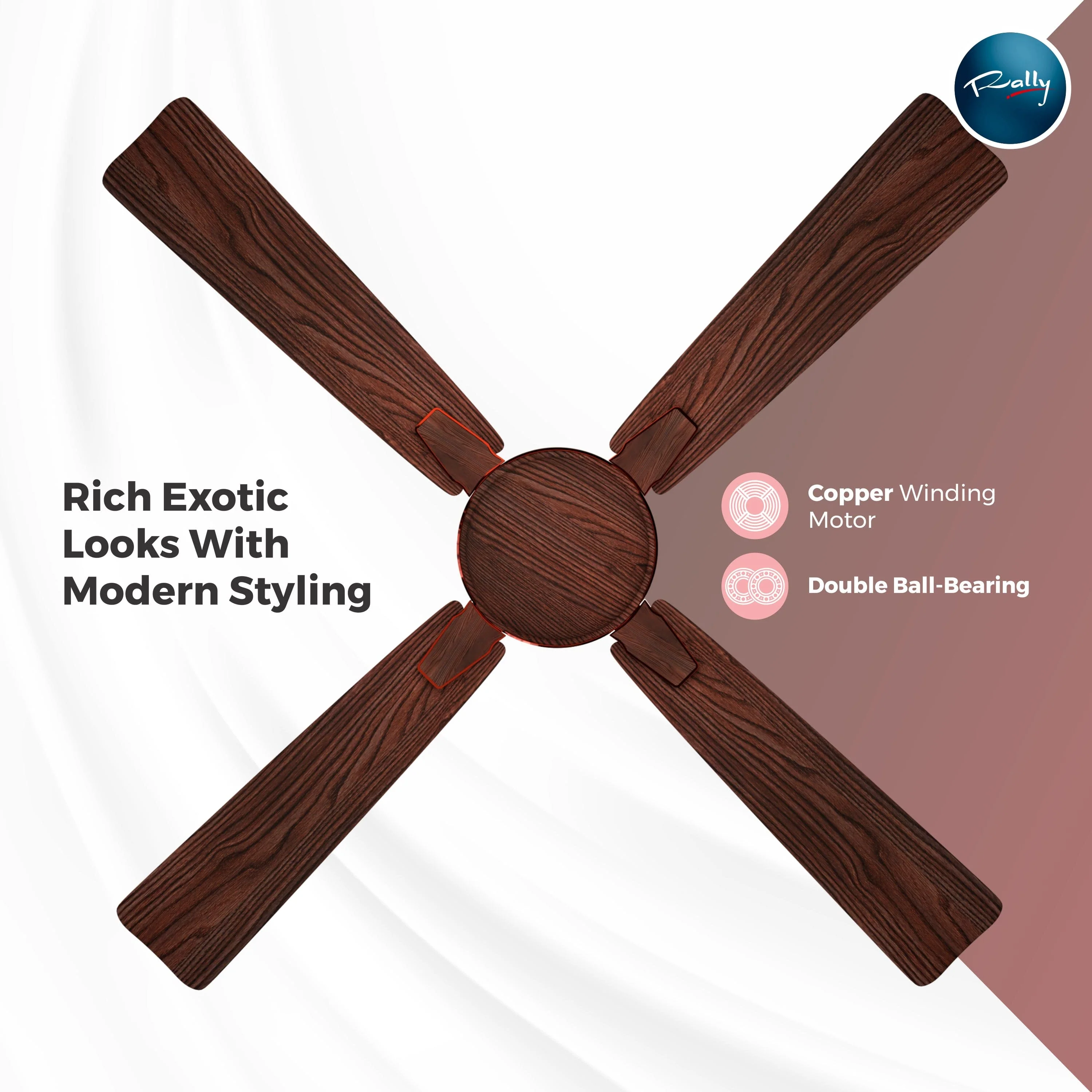 Rally Winwood Ceiling Fan || 1200 MM (48'') 4 Blades 5 years Warranty - Image 3