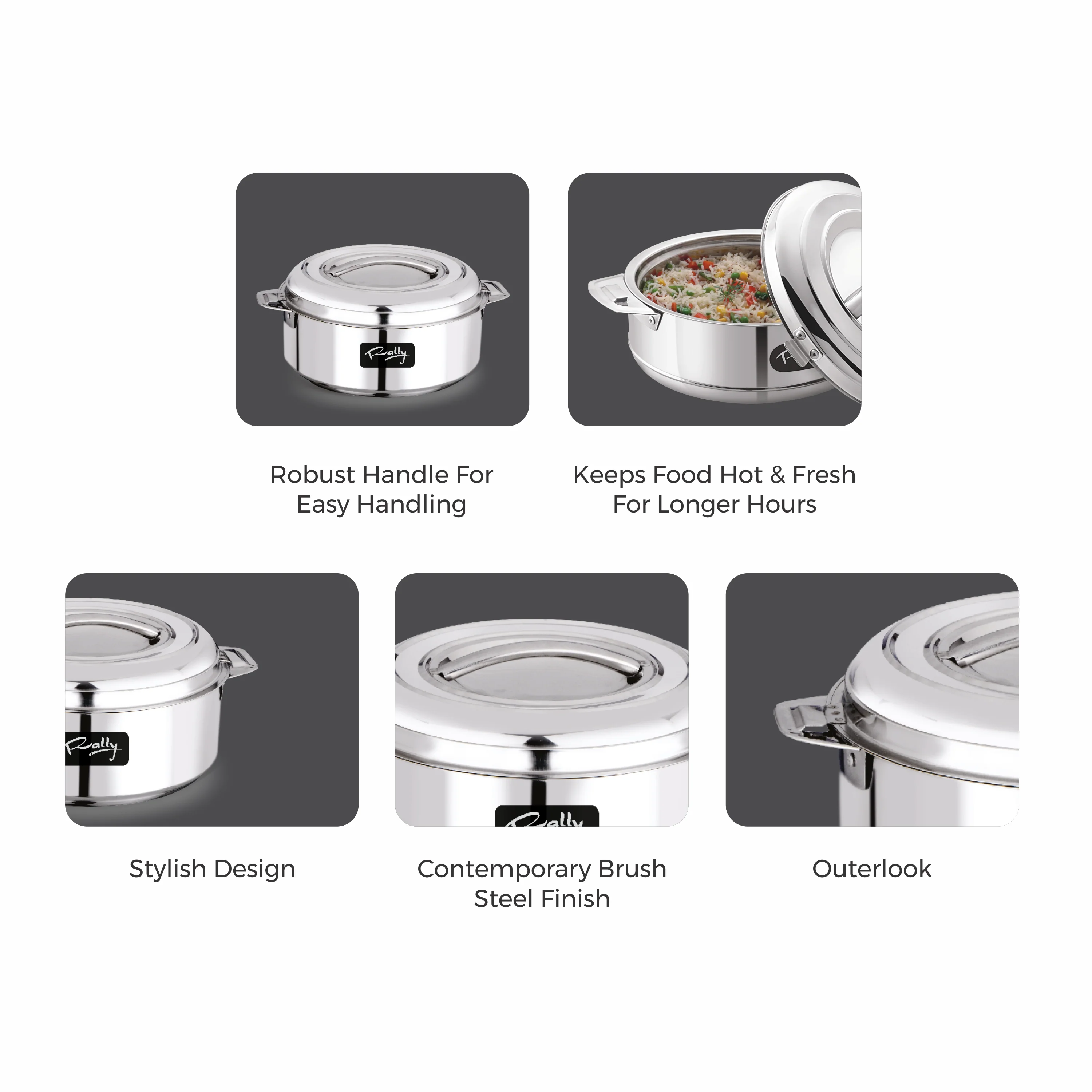 Rally Steelco Casserole | Thermoware Casserole | 4 variants - Image 5